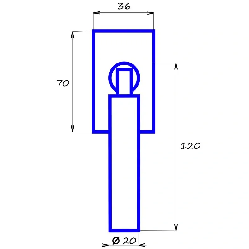 STEN okenní klika na eurookna WEIMAR-antik černá