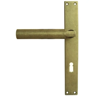 STEN štítové kování na dveře rozteč 72 mm pro dozický klíč WEIMAR-antik mosaz